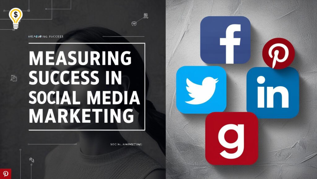 Graphic representation of social media metrics featuring bold typography and dynamic placement of popular platform logos